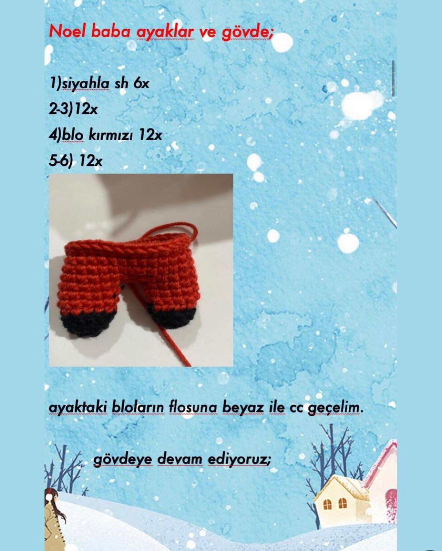 Ücretsiz Noel Baba Amigurumi Tarifi