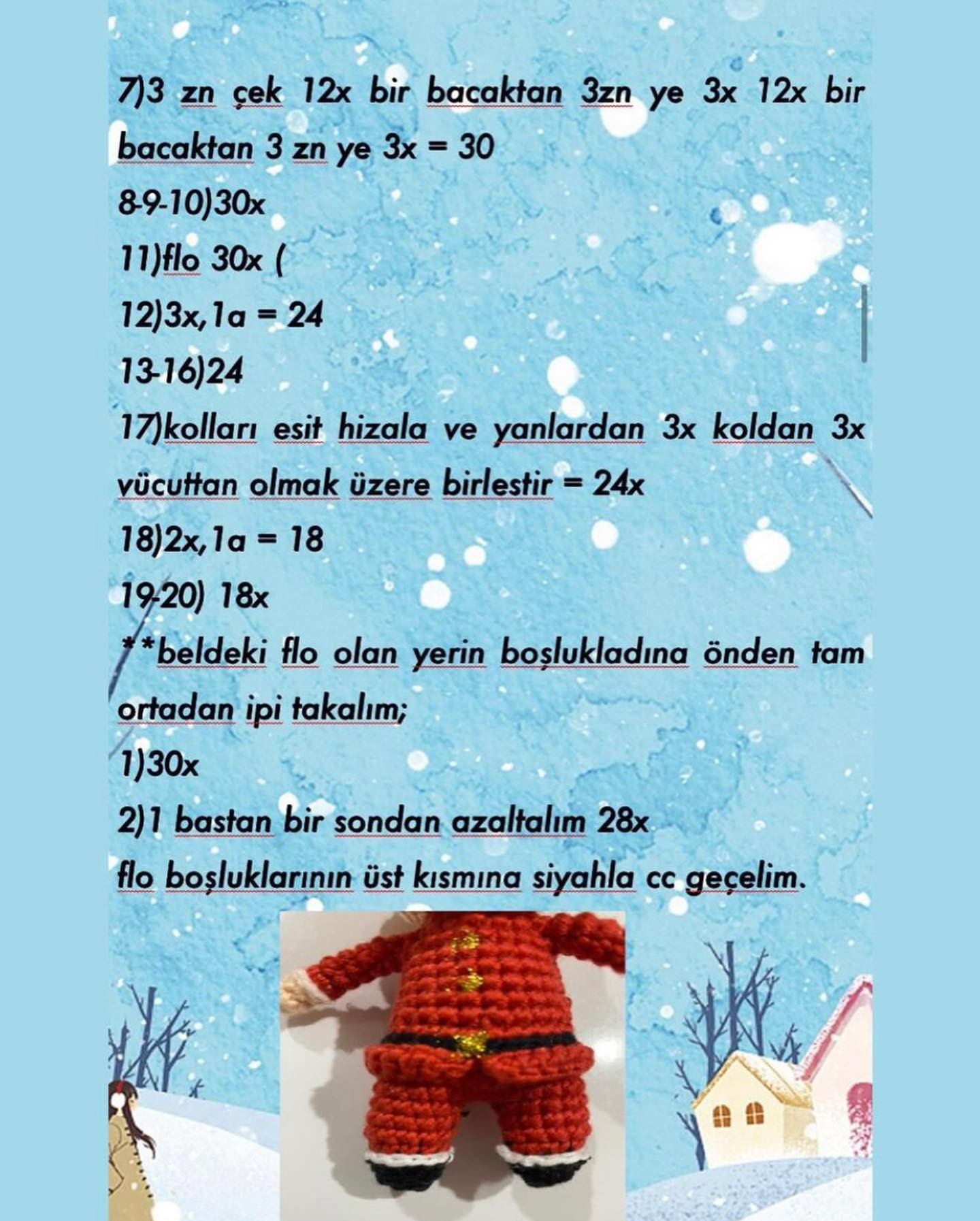 Ücretsiz Noel Baba Amigurumi Tarifi