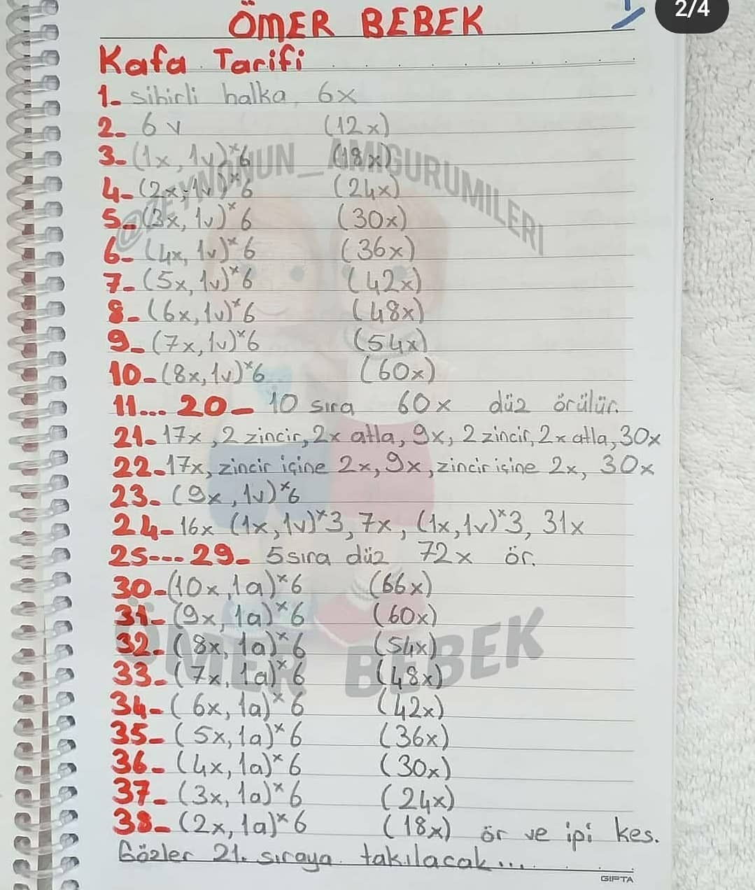 Ücretsiz Ömer Bebek Amigurumi Tarifi