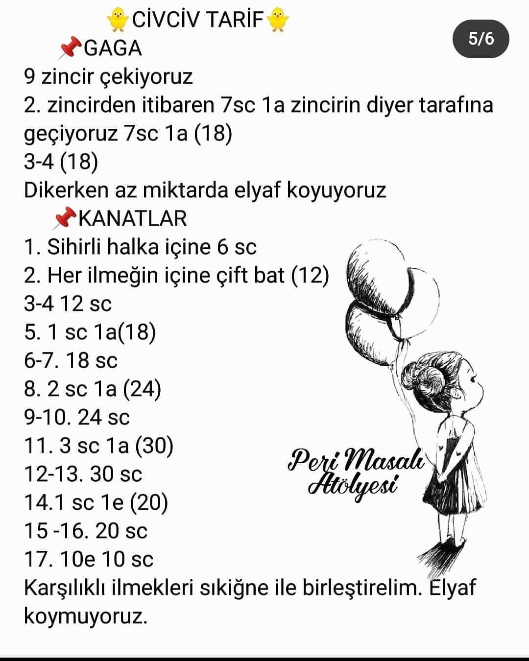 Ücretsiz Ördek Bebek Amigurumi Tarifi