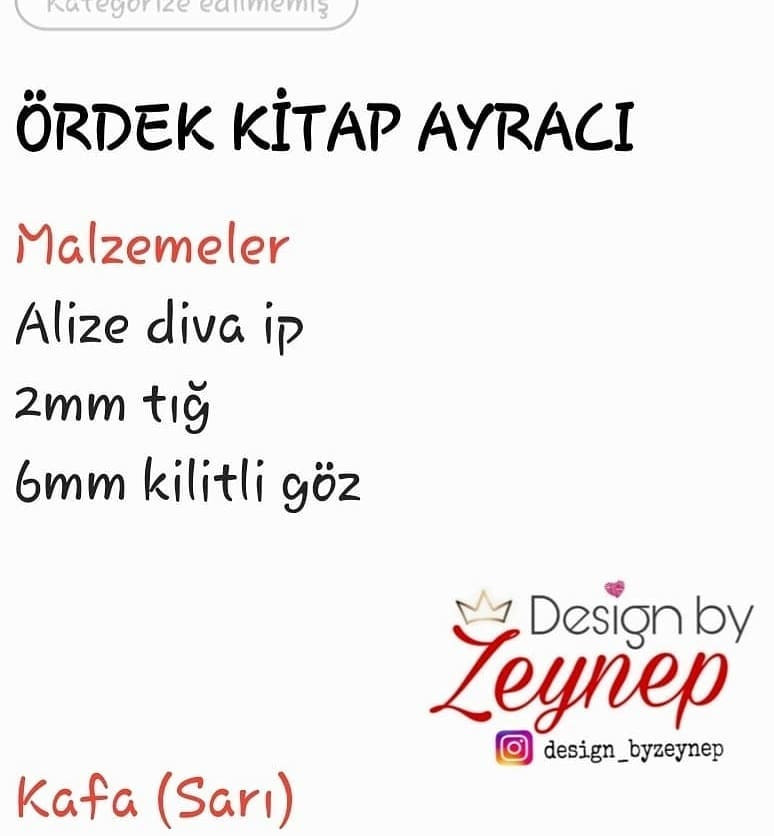 Ücretsiz Örme Bebek Ördek Şeması