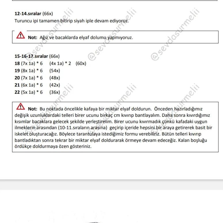 Ücretsiz Örme Örümcek Şeması