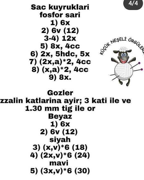 Ücretsiz Powerpuff kız amigurumi tarifi