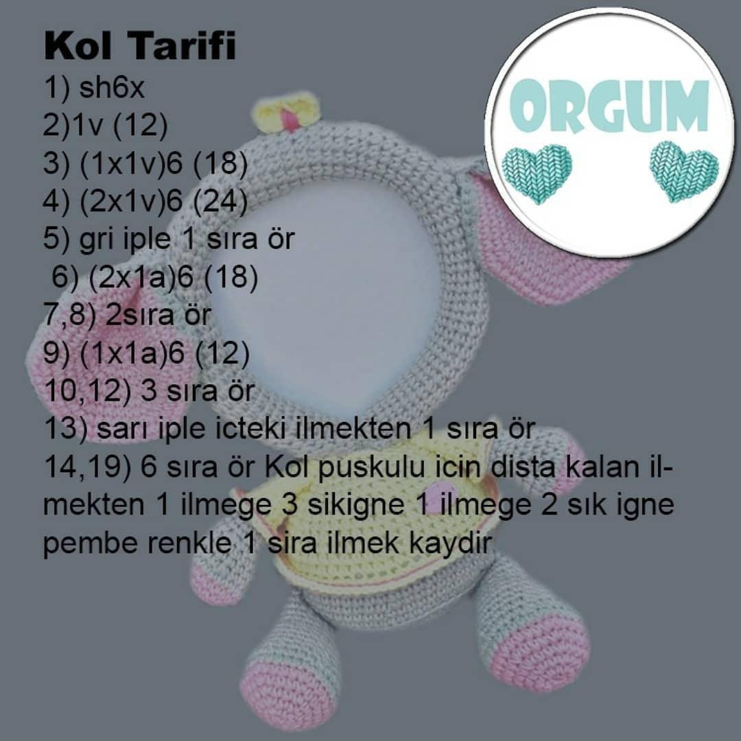 Ücretsiz Resimlik Fil Örgü Şeması