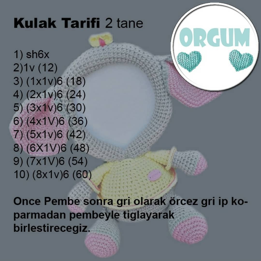 Ücretsiz Resimlik Fil Örgü Şeması