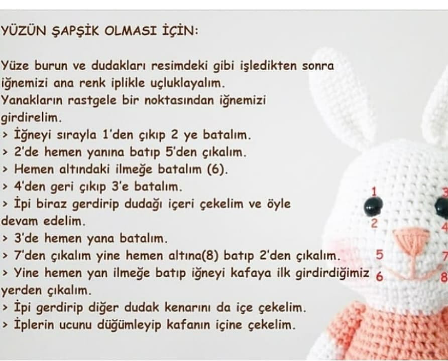 Ücretsiz Şapşik Tavşan Tığ İşi Tarifi