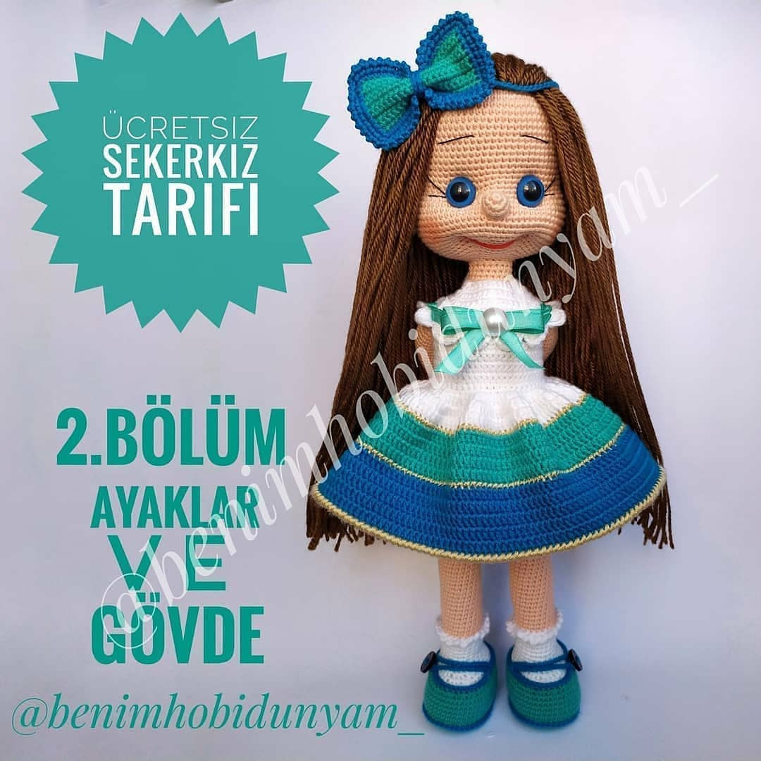 Ücretsiz Şeker Kız Amigurumi Patikleri: