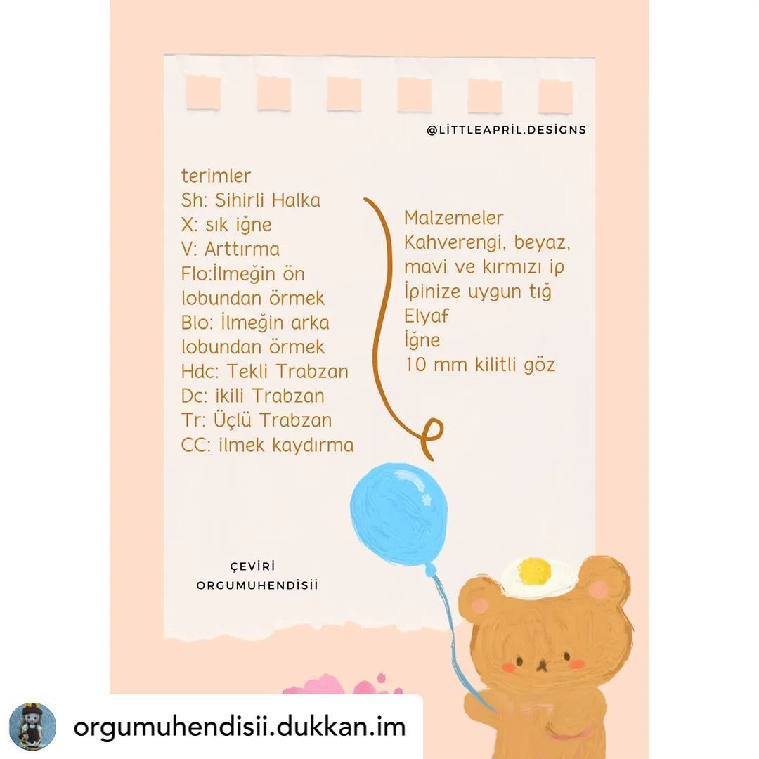 Ücretsiz Sevgililer Günü Ayıcık Amigurumi Tarifi