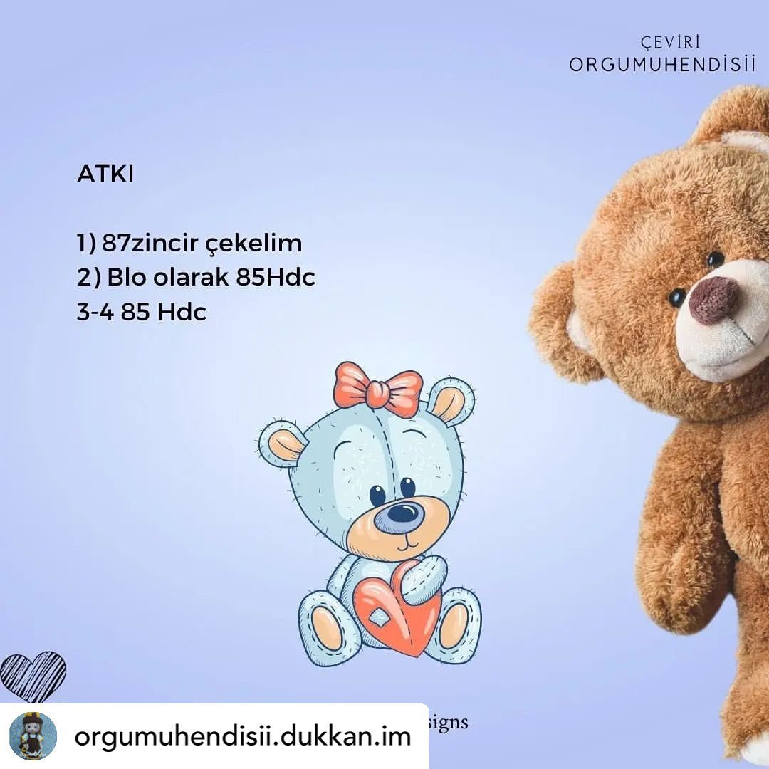 Ücretsiz Sevgililer Günü Ayıcık Amigurumi Tarifi