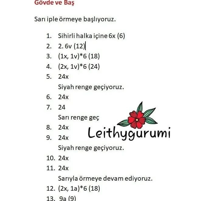 Ücretsiz Sevimli Arı Amigurumi Yapımı
