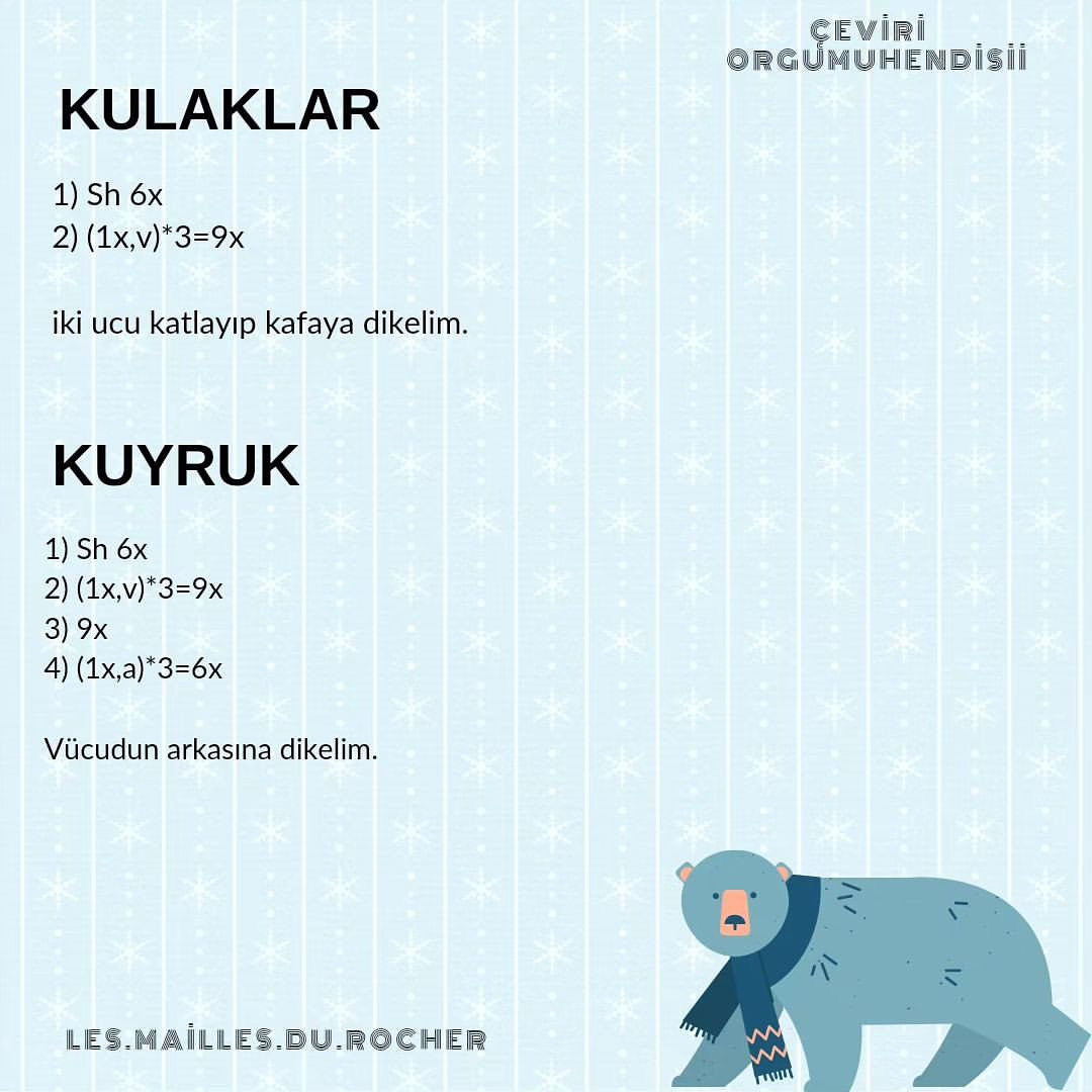 Ücretsiz Sevimli Ayıcık Amigurumi Tarifi Örmesi çok kolay hemencik bitecek bir tarif çevirisi bırakıyorum. Yapacak olanlara şimdiden kolay gelsin.❣️