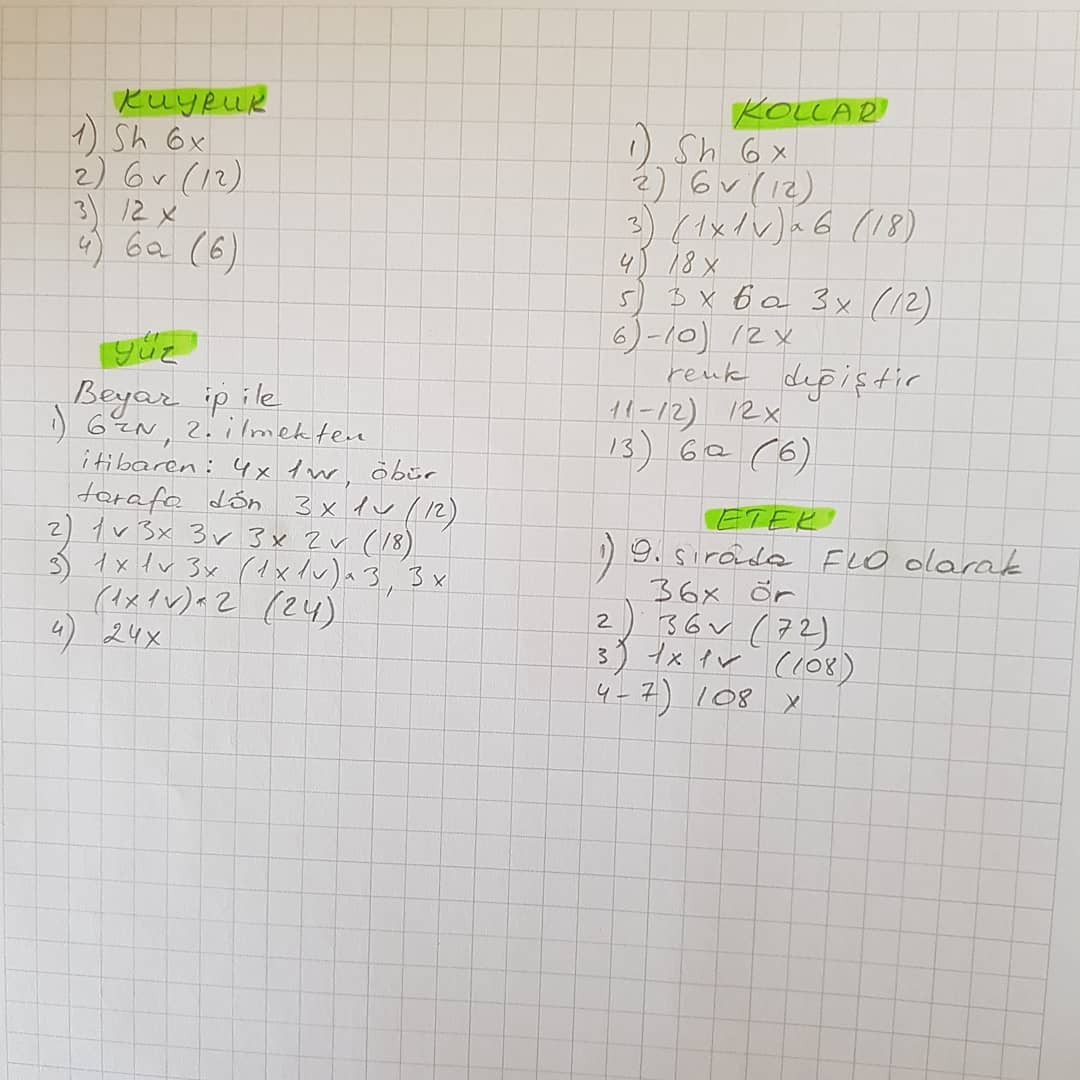 Ücretsiz Sevimli Ayıcık Tığ İşi Şeması