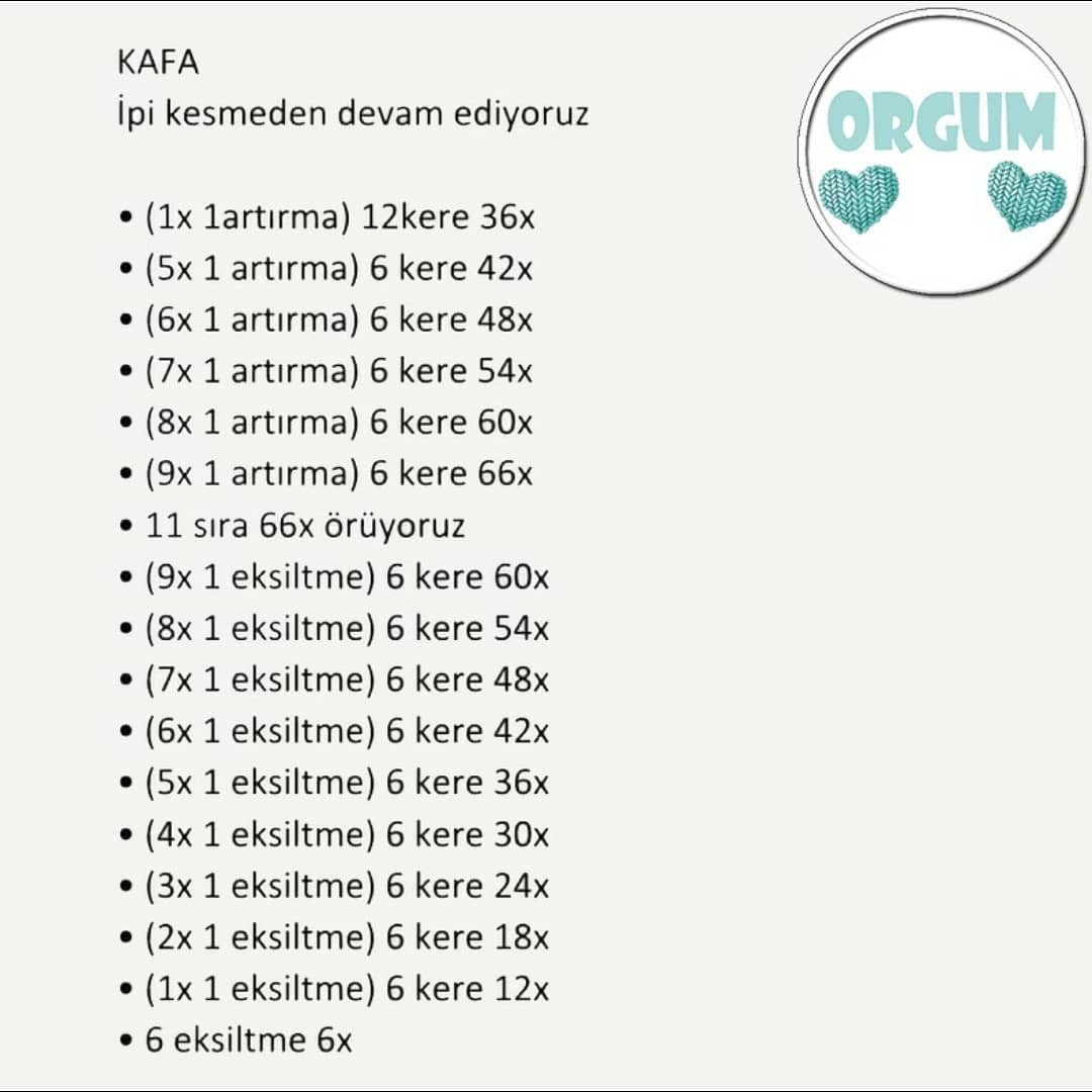 Ücretsiz Sevimli Ayıcık Tığ İşi Şeması Amigurumi modelleri arasında en çok tercih