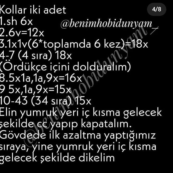 Ücretsiz Sevimli Bebek Örgü Şeması: Kollar ve Ayakkabılar