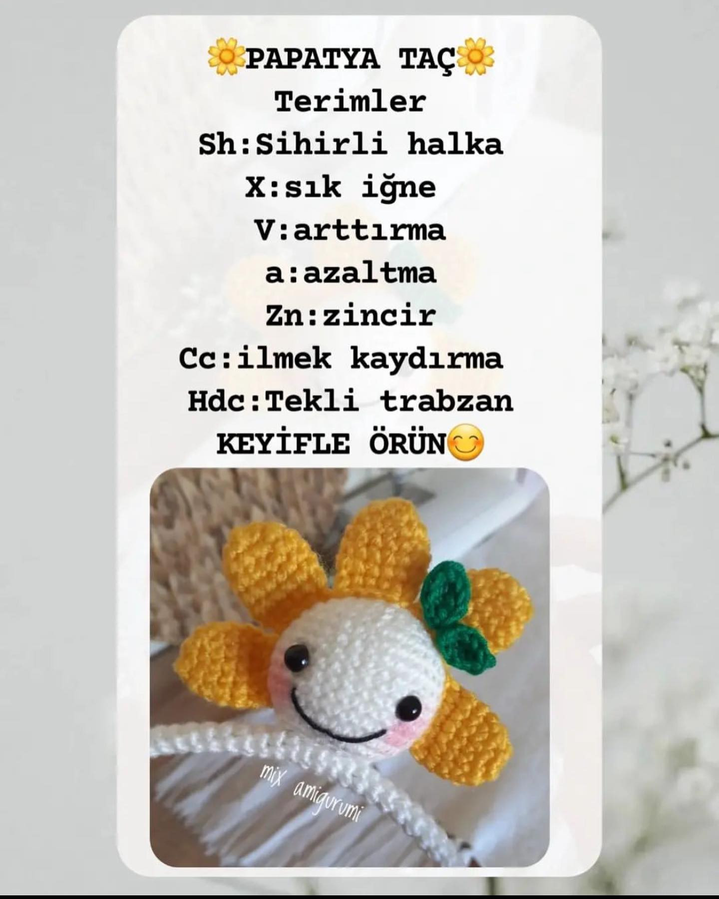 Ücretsiz Sevimli Çiçek Taç Şeması