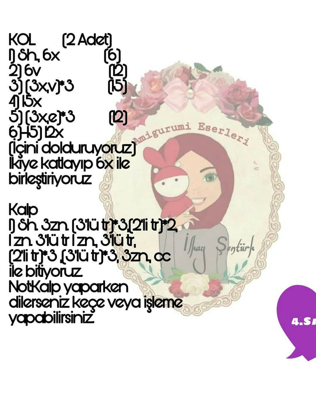 Ücretsiz Sevimli Tavşan Amigurumi Şeması