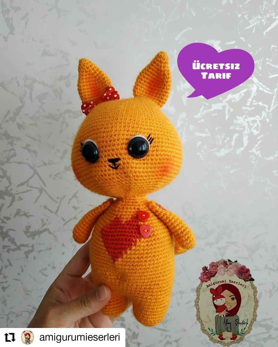 Ücretsiz Sevimli Tavşan Amigurumi Şeması