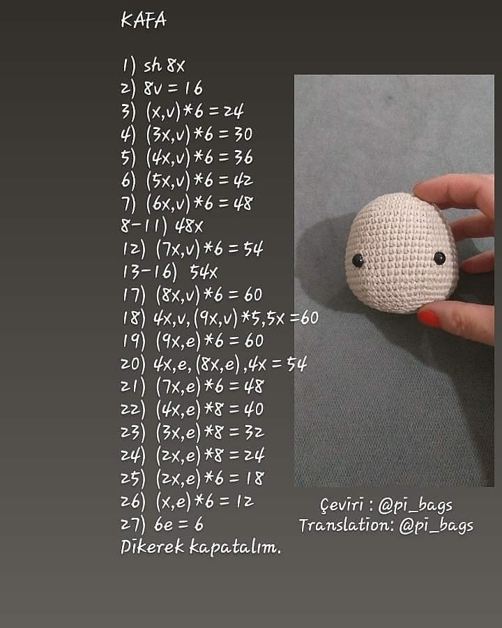 Ücretsiz Sevimli Tavşan Amigurumi Yapım Tarifi