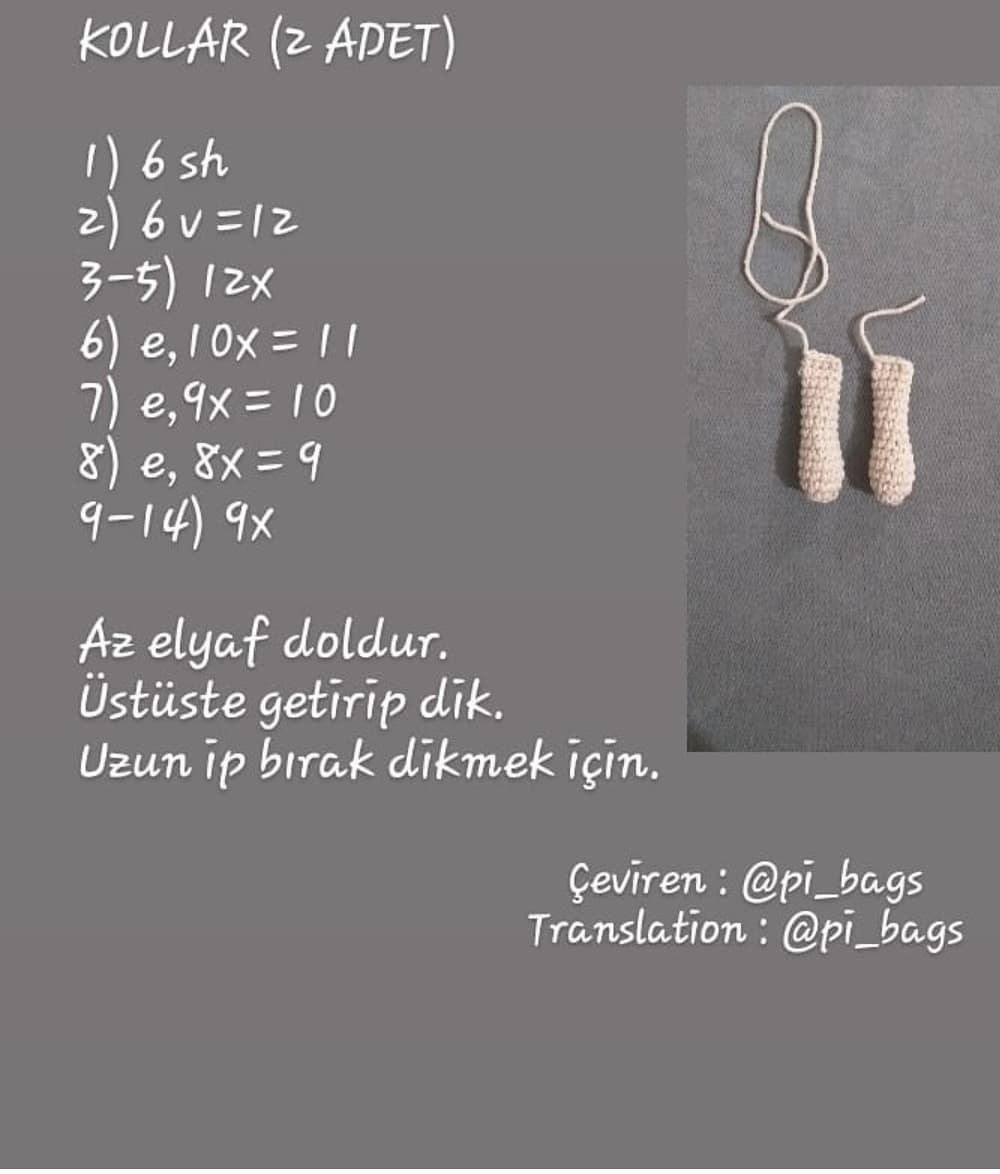 Ücretsiz Sevimli Tavşan Amigurumi Yapım Tarifi