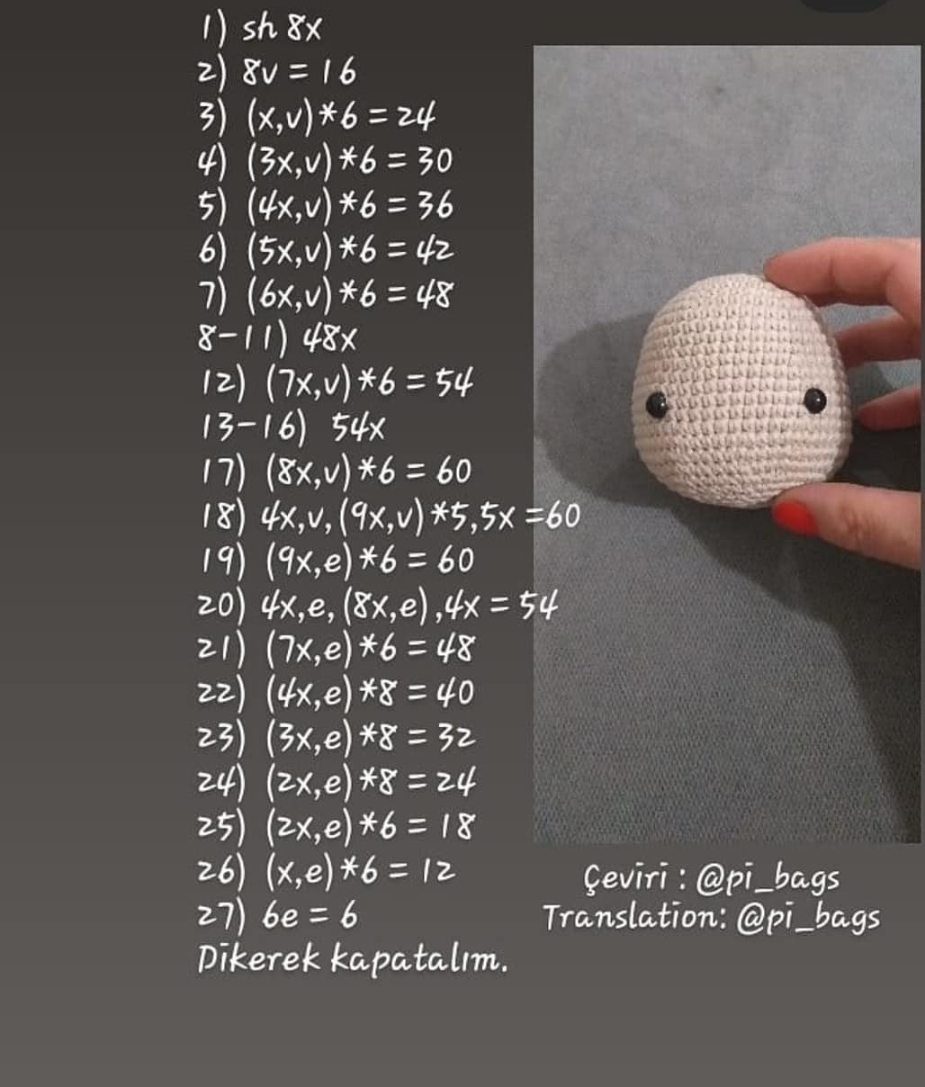 Ücretsiz Sevimli Tavşan Amigurumi Yapım Tarifi