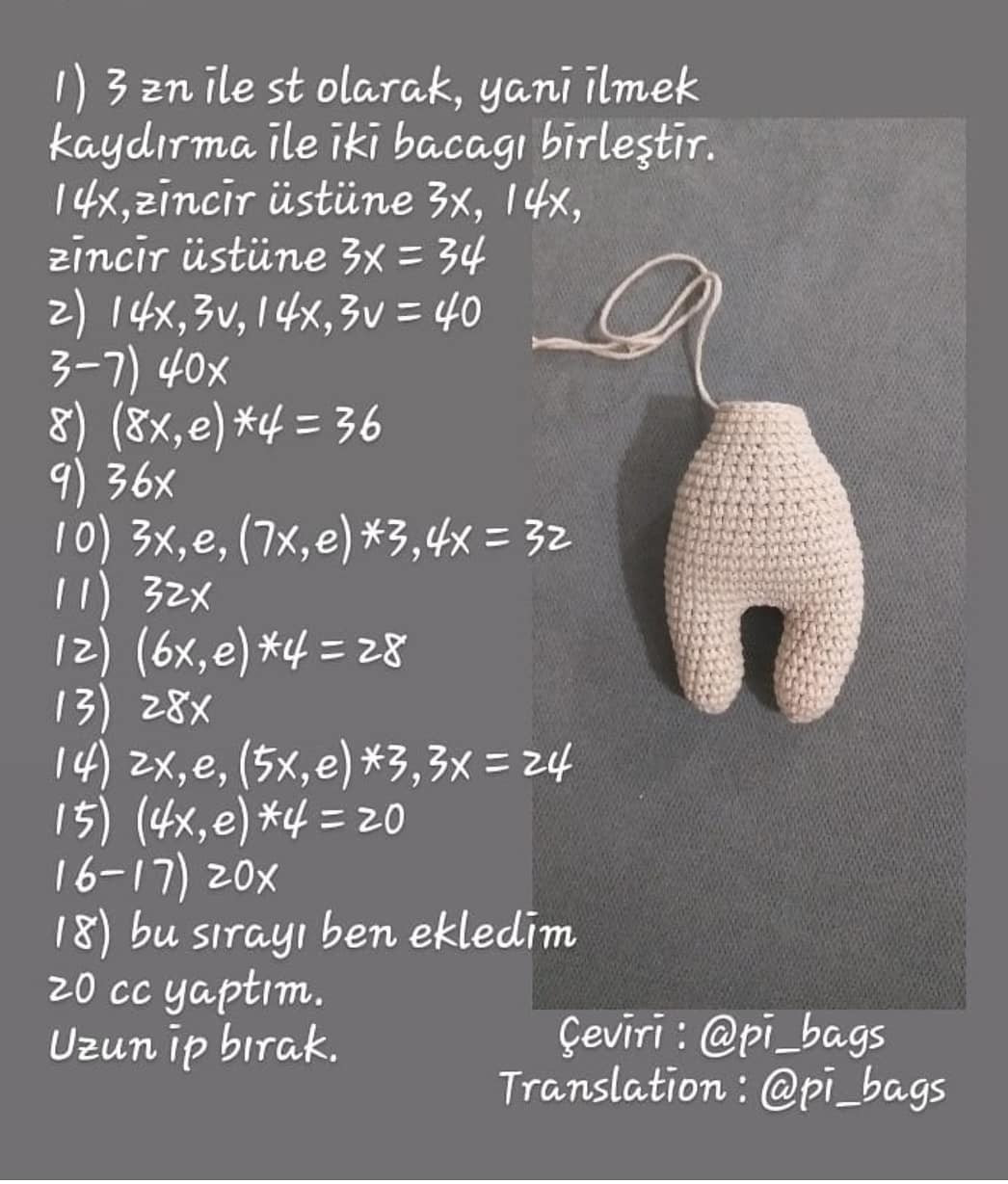 Ücretsiz Sevimli Tavşan Amigurumi Yapım Tarifi