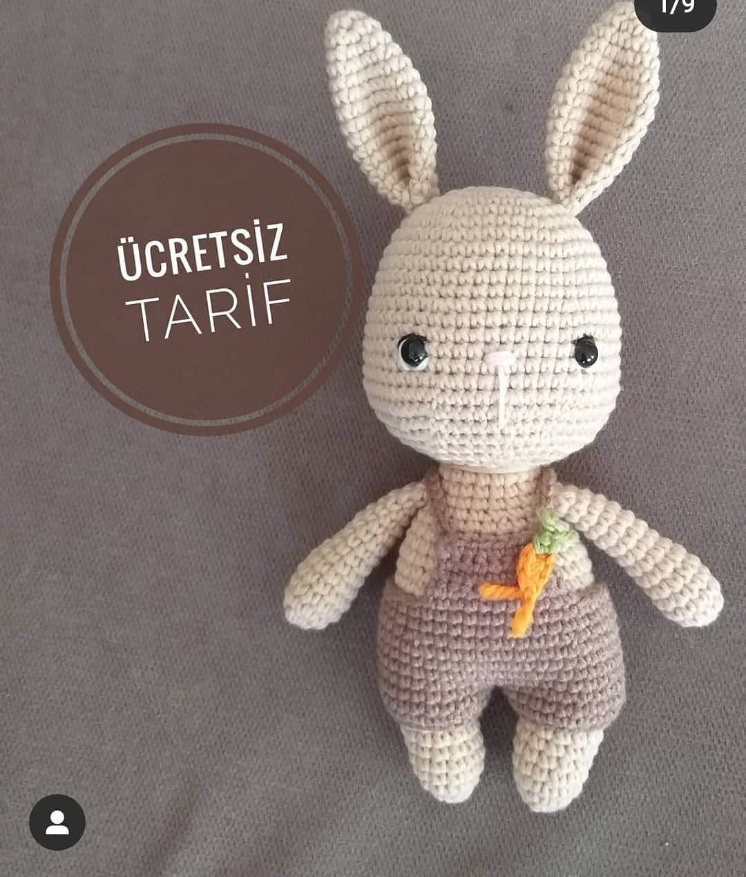 Ücretsiz Sevimli Tavşan Amigurumi Yapım Tarifi