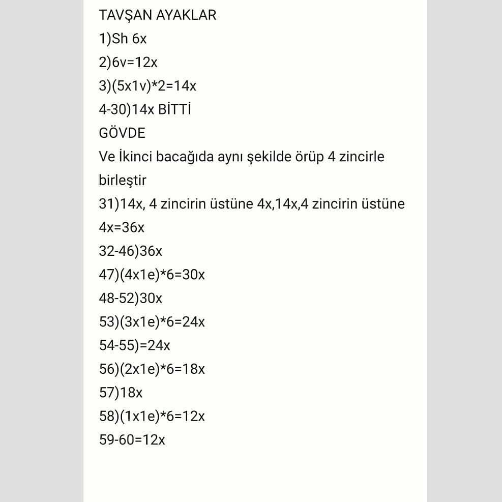 Ücretsiz sevimli tavşan amigurumi yapım tarifi Çiçekli Tavşan tarifi hazır sevgiyle örün