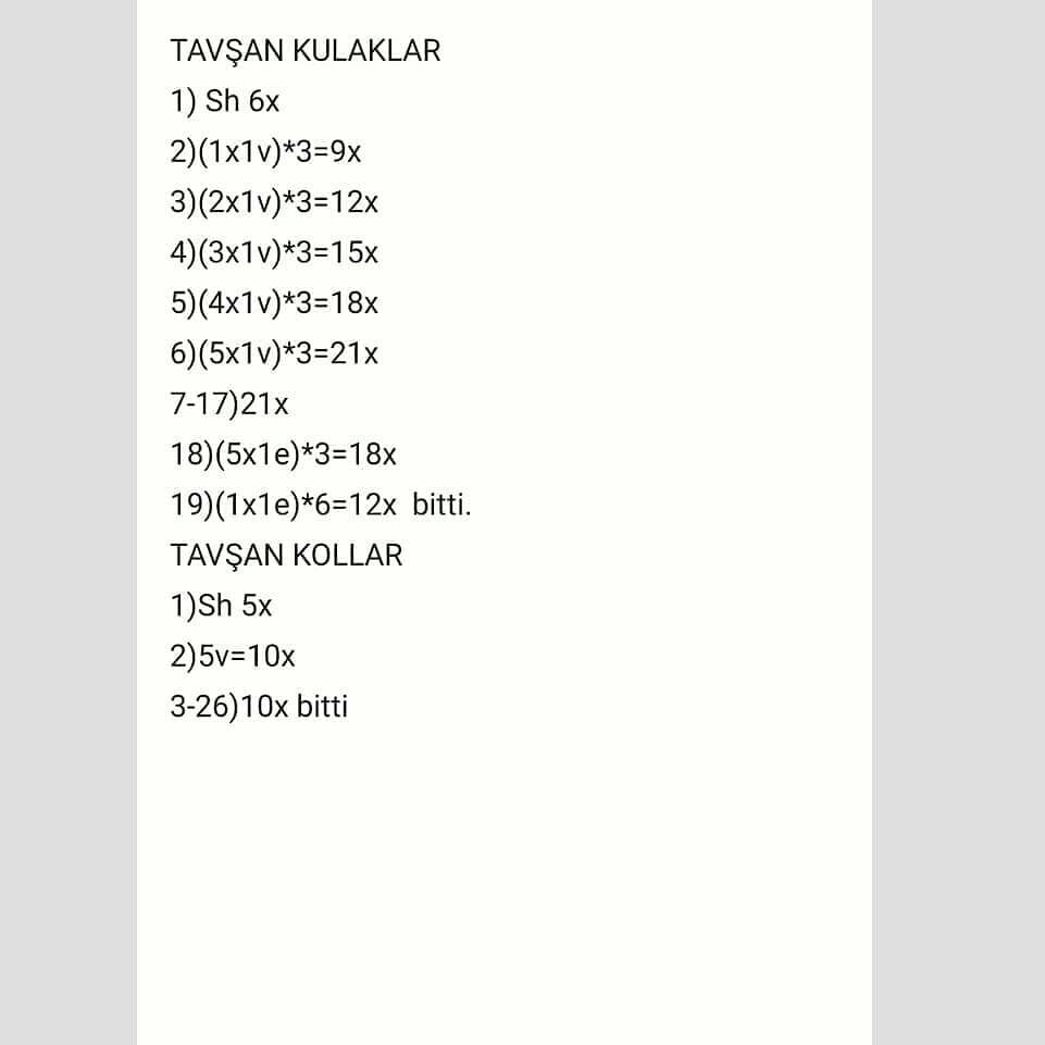 Ücretsiz sevimli tavşan amigurumi yapım tarifi Çiçekli Tavşan tarifi hazır sevgiyle örün