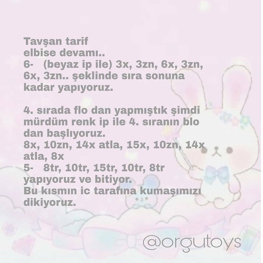 Ücretsiz Sevimli Tavşan Seti Tığ İşi Tarifi