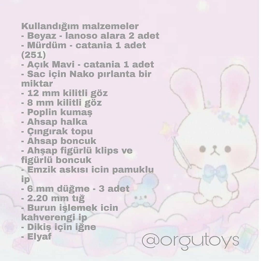 Ücretsiz Sevimli Tavşan Seti Tığ İşi Tarifi
