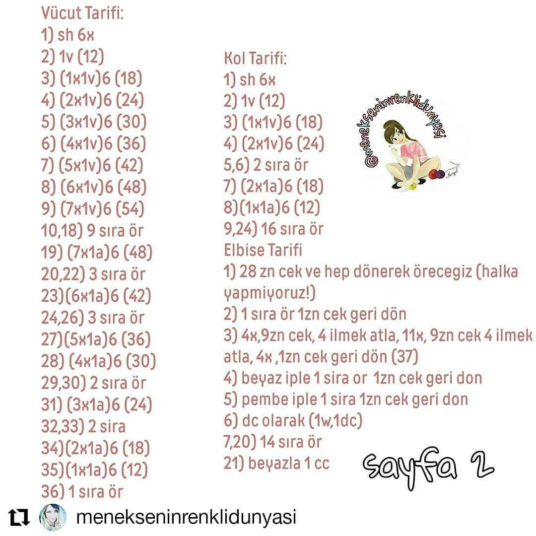 Ücretsiz sevimli tavşan tığ işi modeli