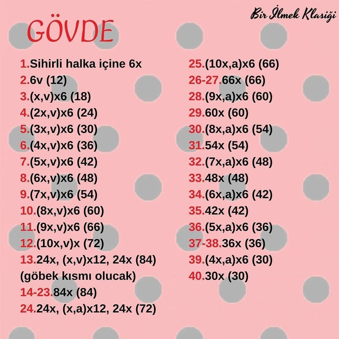 Ücretsiz Sevimli Uğur Böceği Amigurumi Tarifi
