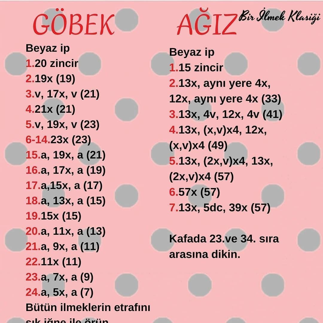 Ücretsiz Sevimli Uğur Böceği Amigurumi Tarifi