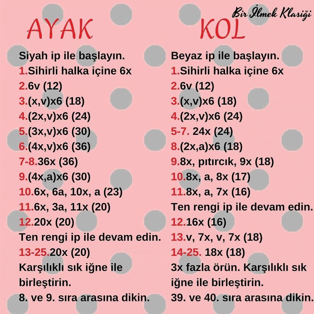 Ücretsiz Sevimli Uğur Böceği Amigurumi Tarifi
