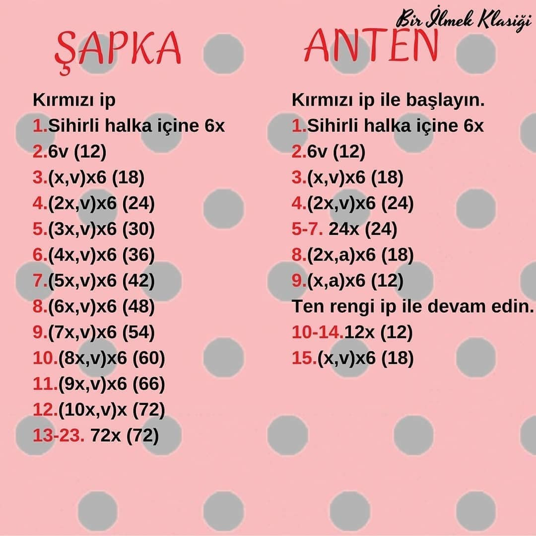 Ücretsiz Sevimli Uğur Böceği Amigurumi Tarifi