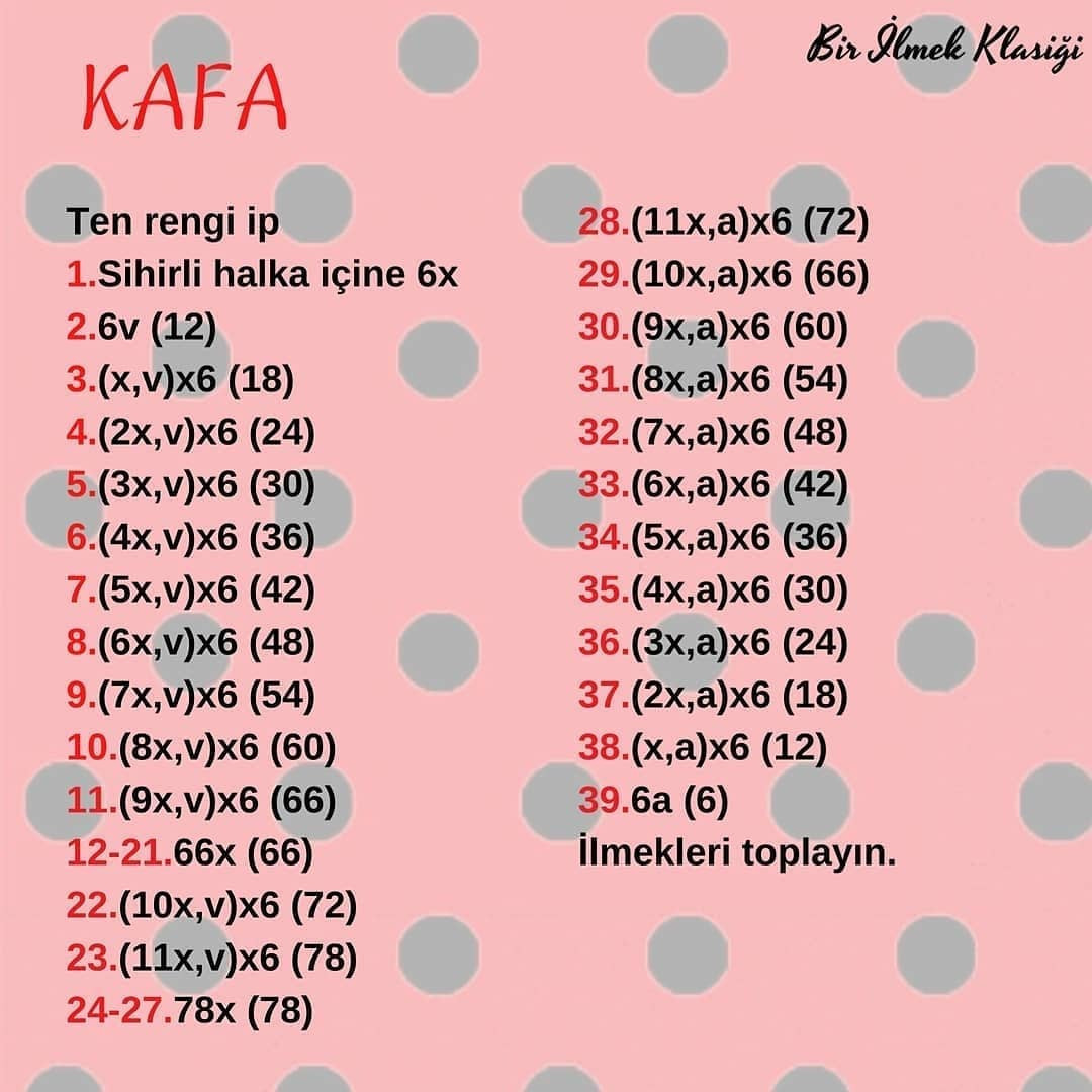 Ücretsiz Sevimli Uğur Böceği Amigurumi Tarifi