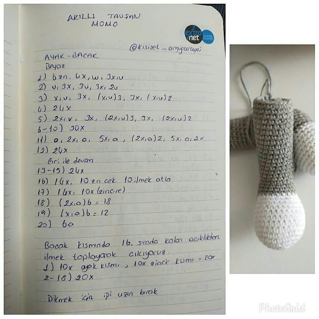 Ücretsiz Tavşan Amigurumi Tarifi Akıllı tavşan Momo ücretsiz tarifle karşınızdayız🤗🤗🤗 Dm den renk geçişleri hakkında çok soru aldim