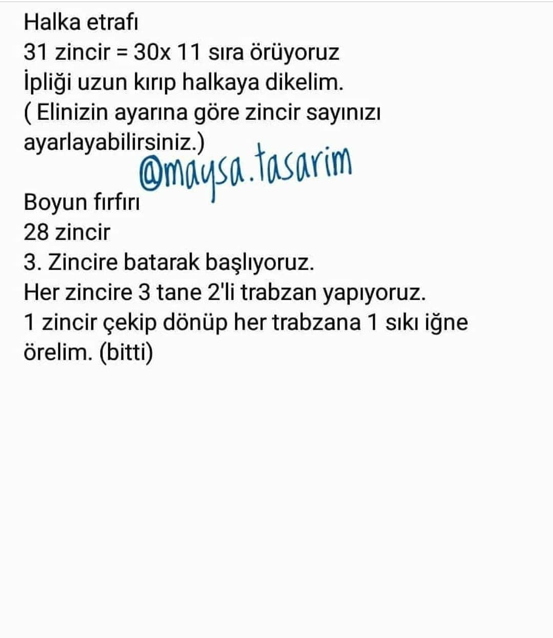 Ücretsiz Tavşan Bebek Zili Tığ İşi Tarifi
