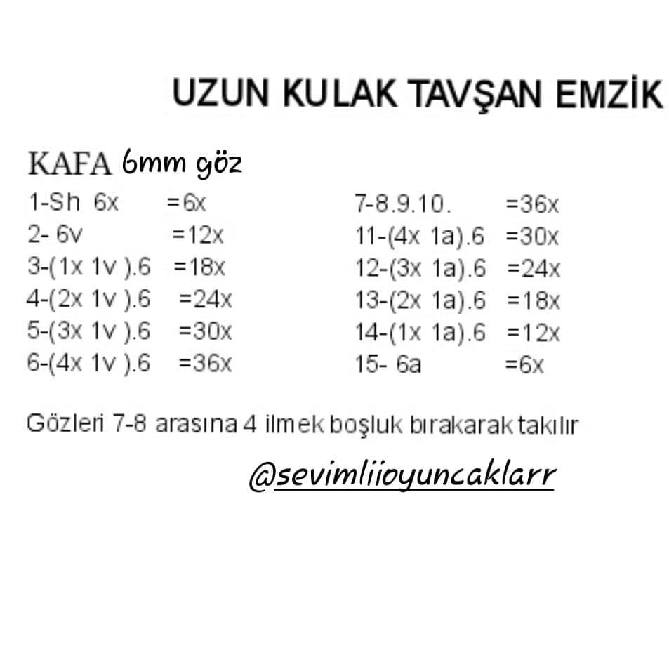 Ücretsiz Tavşan Bebek Zili Tığ İşi Tarifi Çok soruldu bende sizlerle paylaşmak istedim