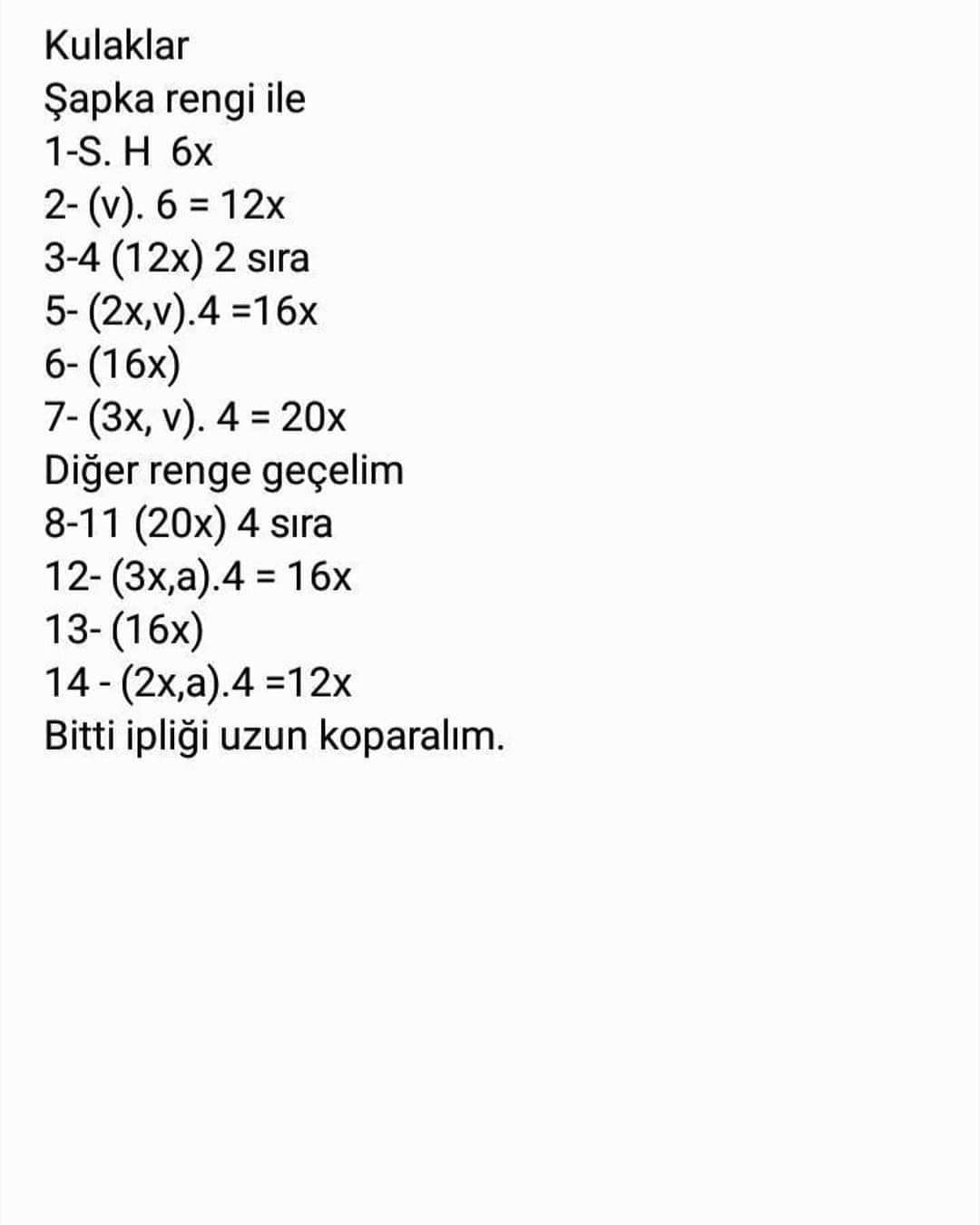 Ücretsiz Tavşan Bebek Zili Tığ İşi Tarifi Hayırlı akşamlar