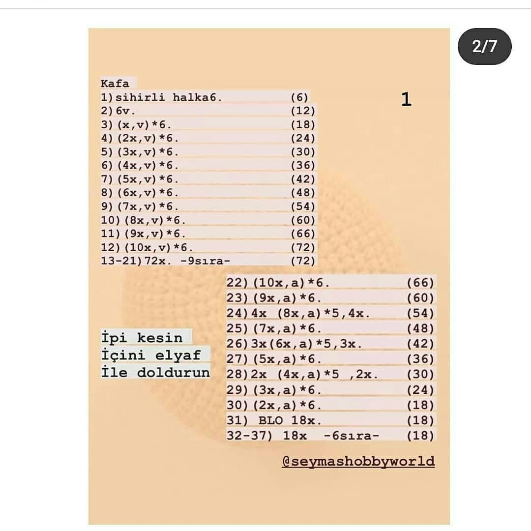Ücretsiz Tığ İşi Bebek Şeması