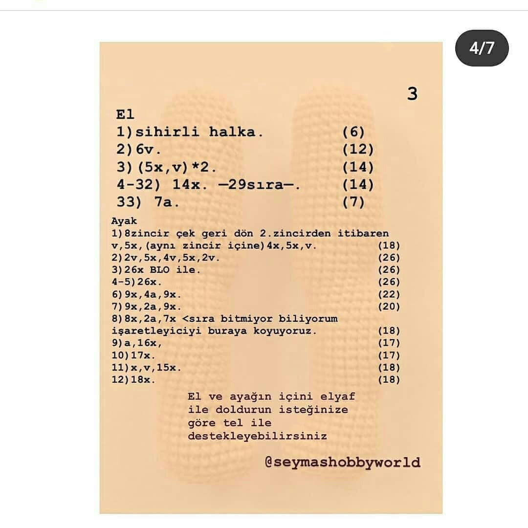 Ücretsiz Tığ İşi Bebek Şeması