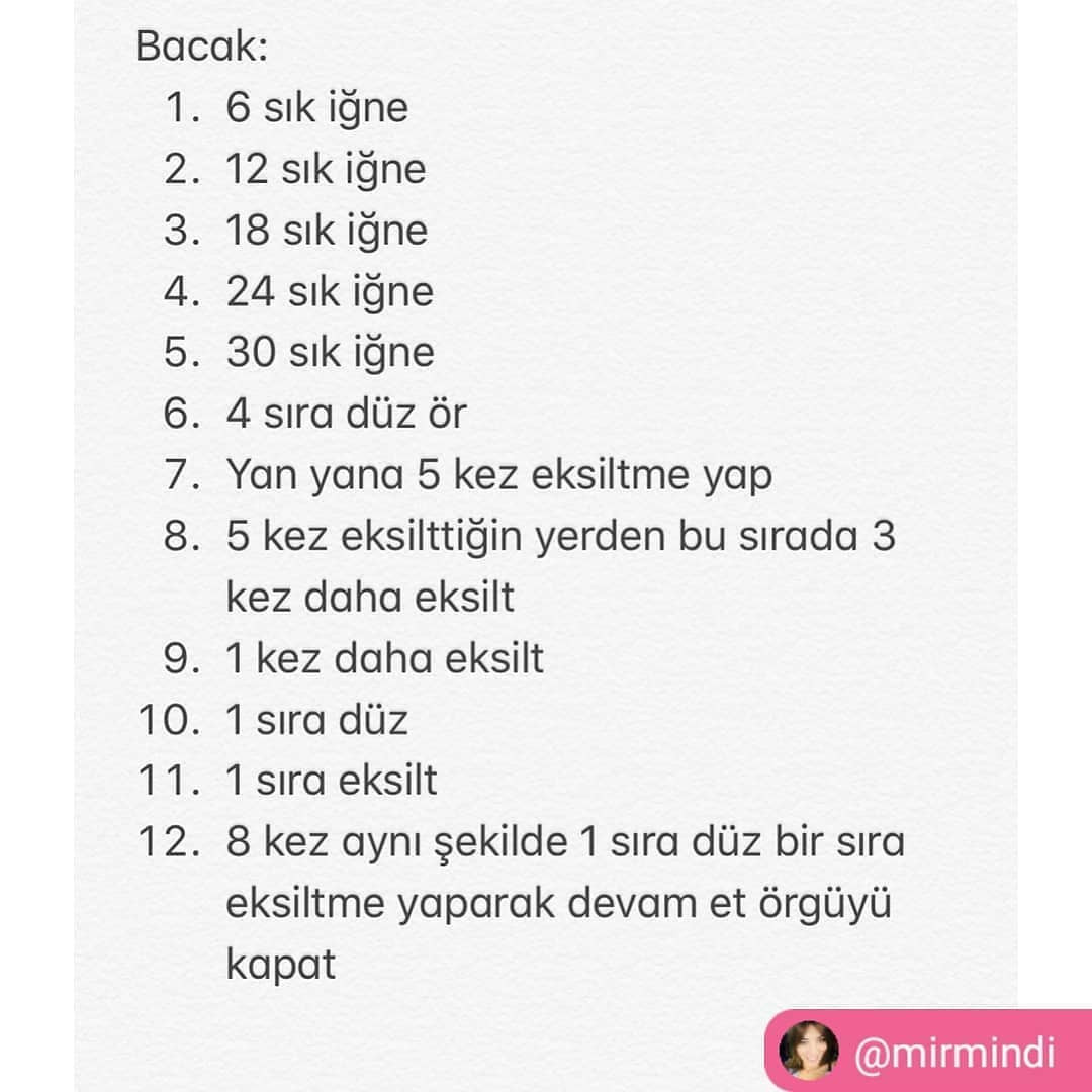 Ücretsiz Tığ İşi Tavşan Şeması