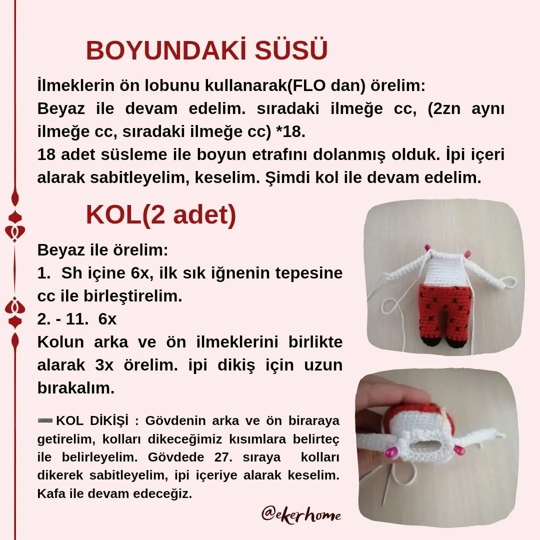 Ücretsiz uğur böceği amigurumi modeli