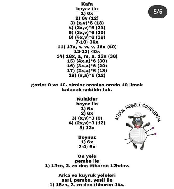Ücretsiz Unicorn Amigurumi Yapımı