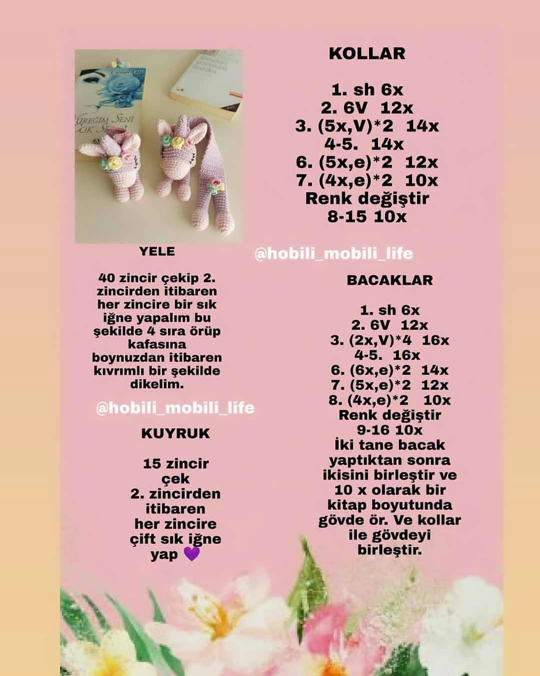 Ücretsiz Unicorn Kitap Ayracı Örgü Tarifi