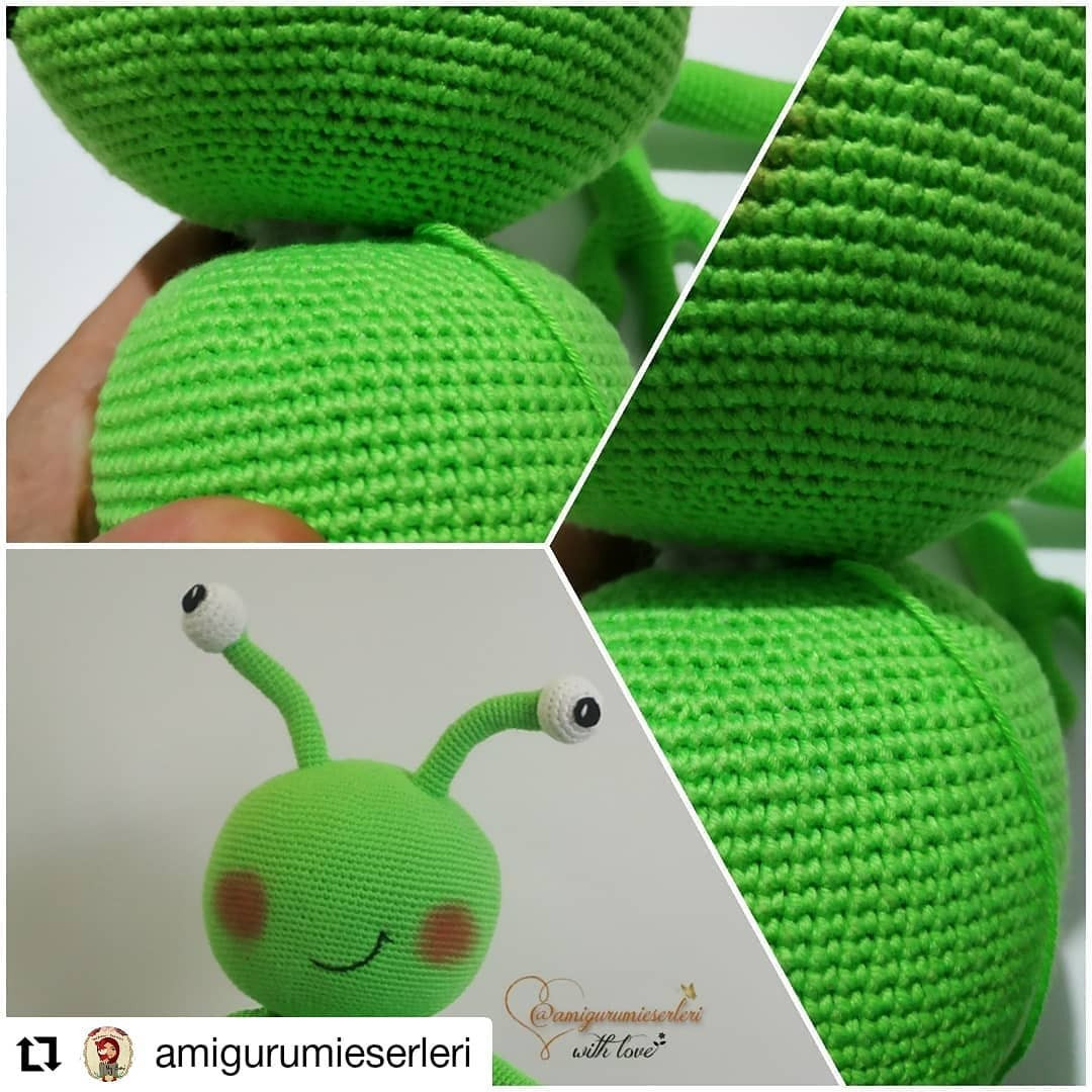 Ücretsiz Uzaylı Amigurumi Yapımı Şeması