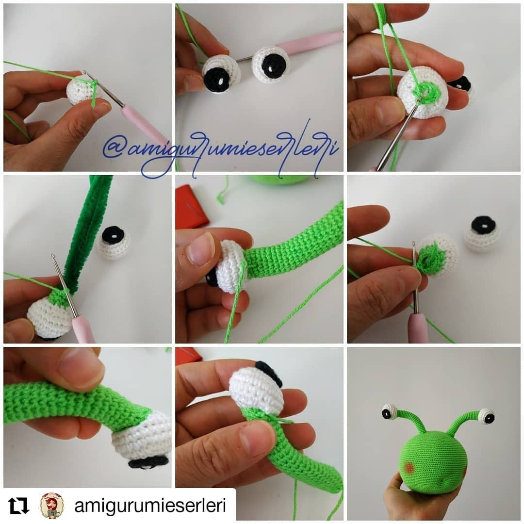 Ücretsiz Uzaylı Amigurumi Yapımı Şeması