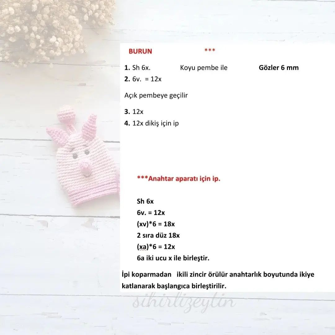 Ücretsiz Winnie the Pooh anahtarlık amigurumi tarifi