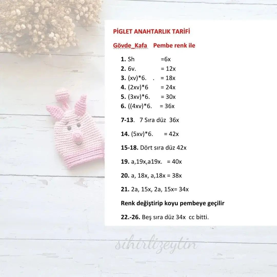 Ücretsiz Winnie the Pooh anahtarlık amigurumi tarifi